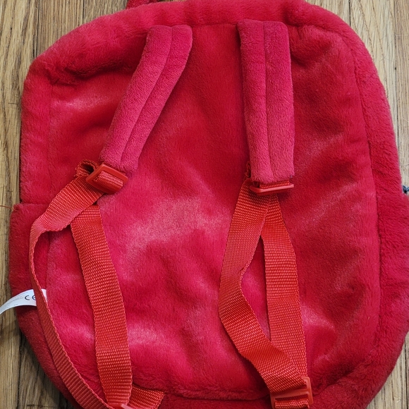 Kids Red Plush Angry Birds Backpack - Picture 2 of 4